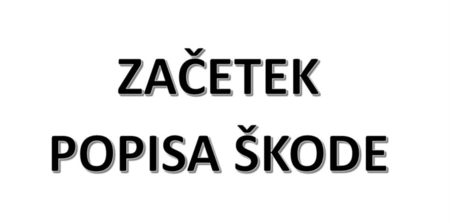 začetek popisa škode